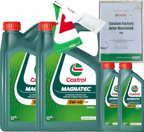 CASTROL MAGNATEC DIESEL 5W40 DPF 10L VW 505 00/ 505 01 MB 229.31 +ZAWIESZKA