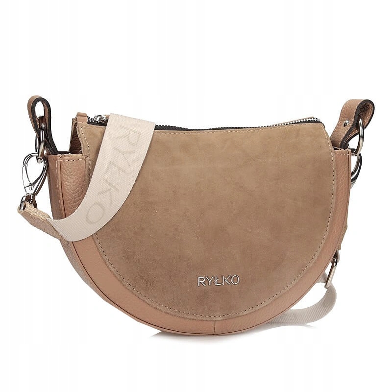 Dámská kabelka Ryłko R10126TB_4QP hnědá kabelka přes rameno semišová