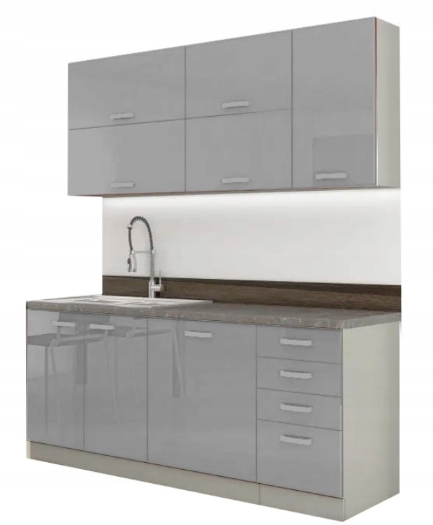 Samolepicí dýha na nábytek Šedá Světlý lesk 122x400 cm Pro nábytek Dveře