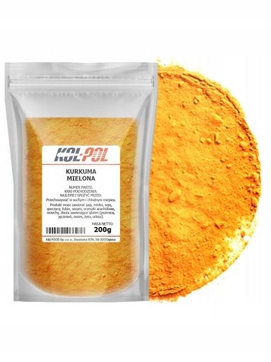 5 x Mletá Kurkuma 200g Přírodní aromatická kořenící směs vysoké kvalityKol-Pol
