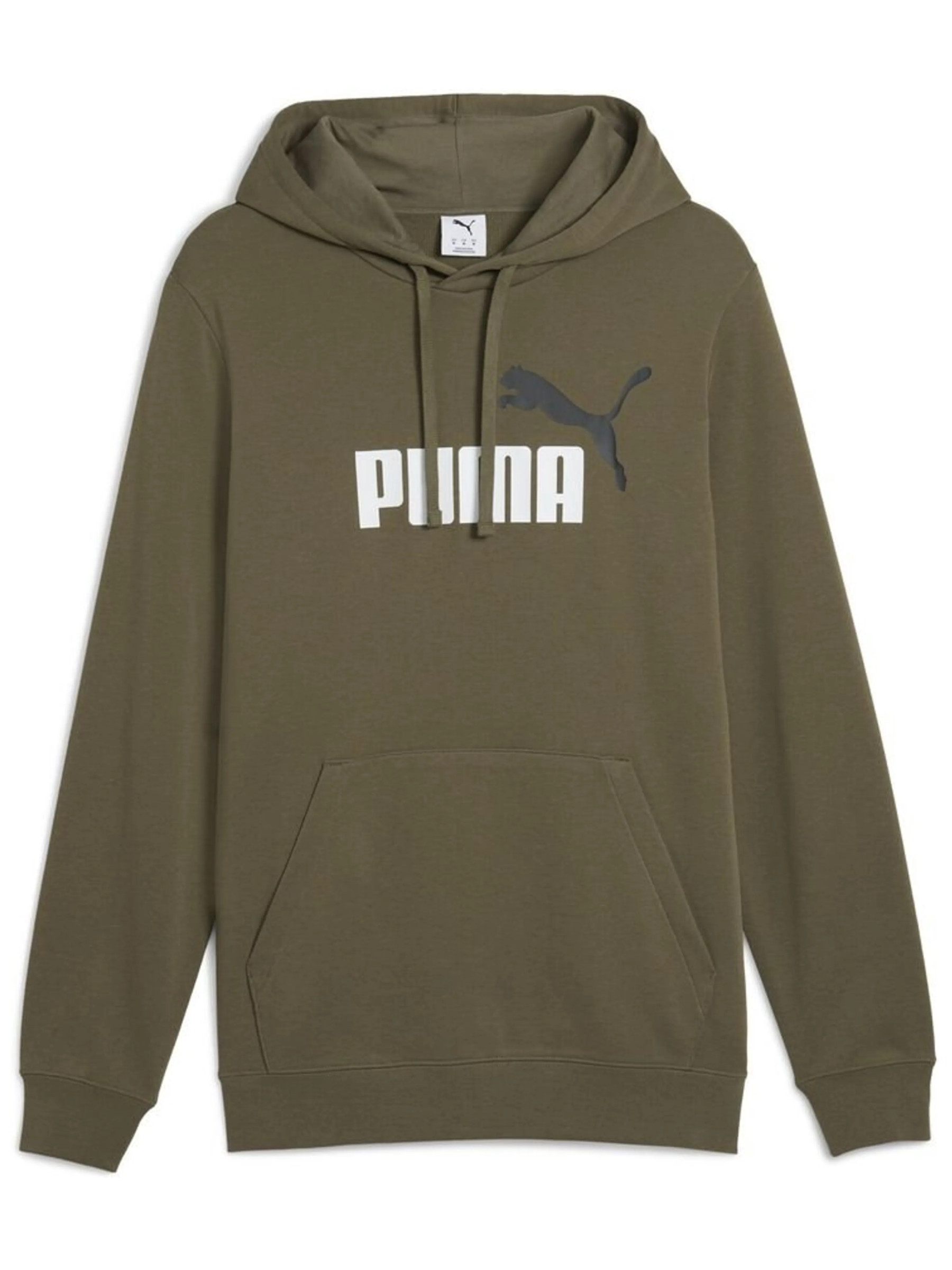 pánská mikina Puma s kapucí 684712-81 klokanka khaki velké logo M