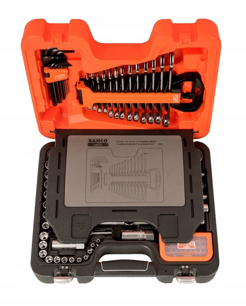 Bahco Zestaw kluczy nasadowych bitów 3/8+1/4 S95 Marka Bahco