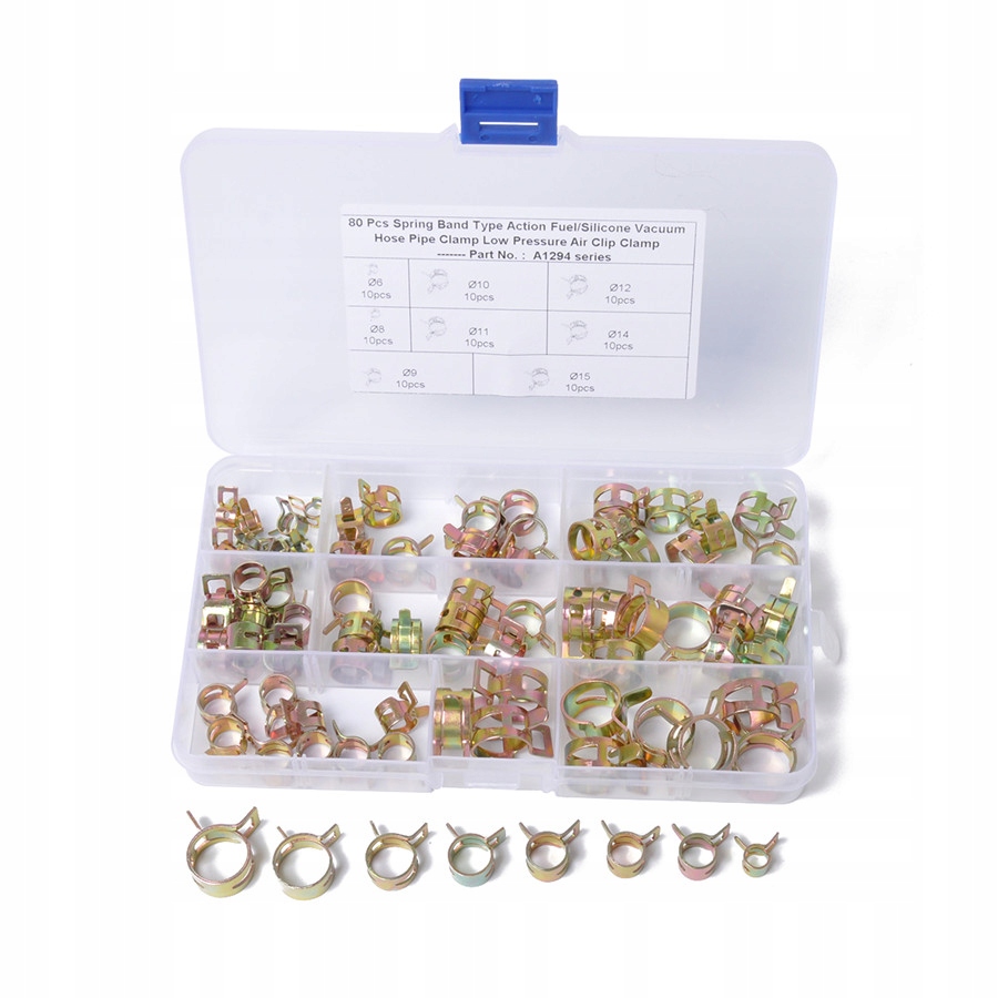 6944260692923127453 - Новий 80 шт 6-15 мм 8 Розмір пружинний затиск p