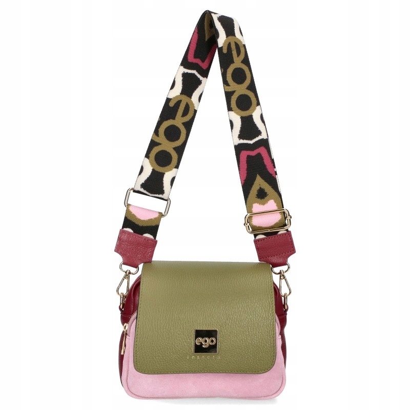 Ego kabelka přes rameno přírodní kůže zelená