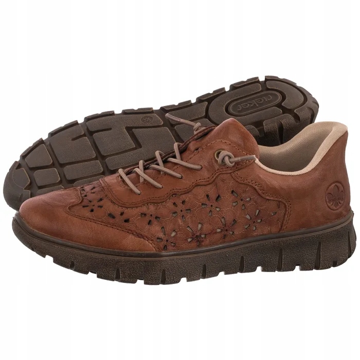 Dámské polobotky Rieker Hnědá N1358-22 Brown