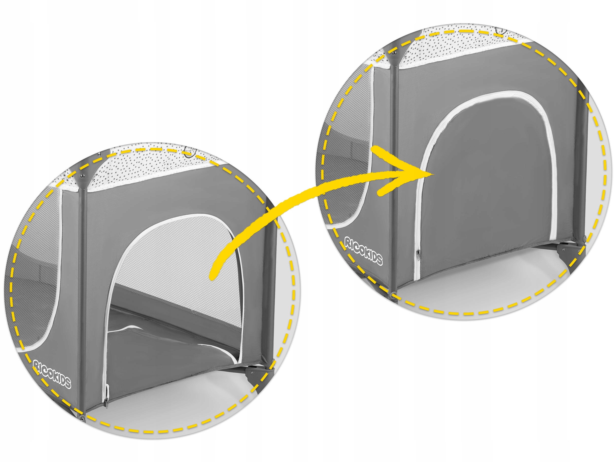 ŁÓŻECZKO TURYSTYCZNE SKŁADANE DWUPOZIOMOWE KOJEC Kolekcja RK-241