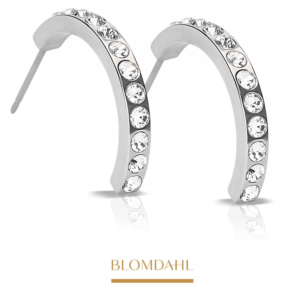 Hypoalergenní Náušnice Blomdahl Přívěsek Brillance Curved Crystal 20 mm