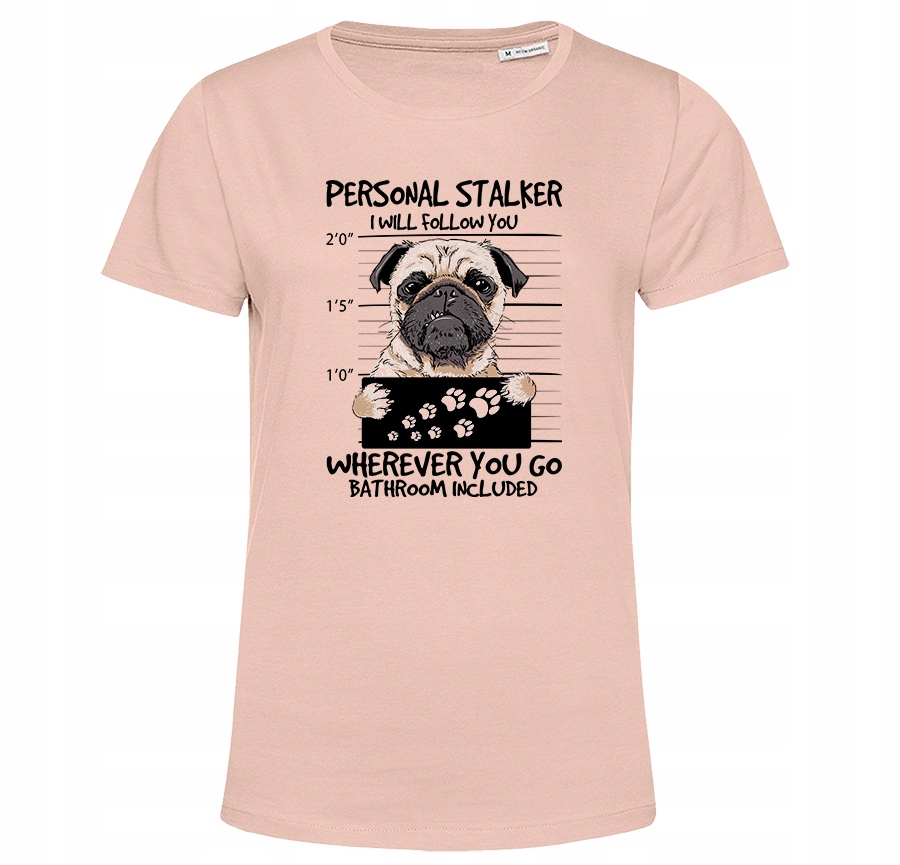 

Koszulka Mops Pug tshirt pies Organic L