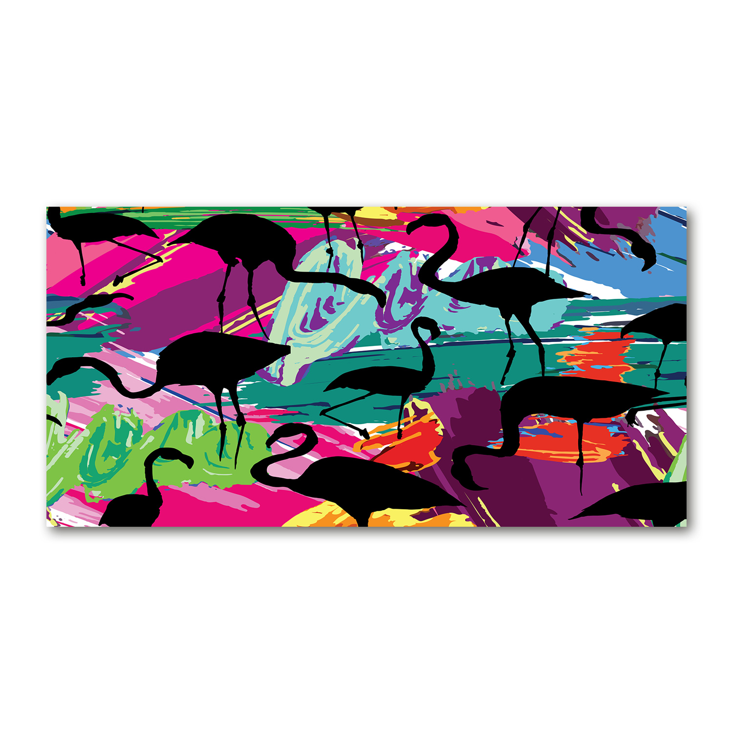 

Foto obraz na szkle akrylowym Flamingi 120X60 cm