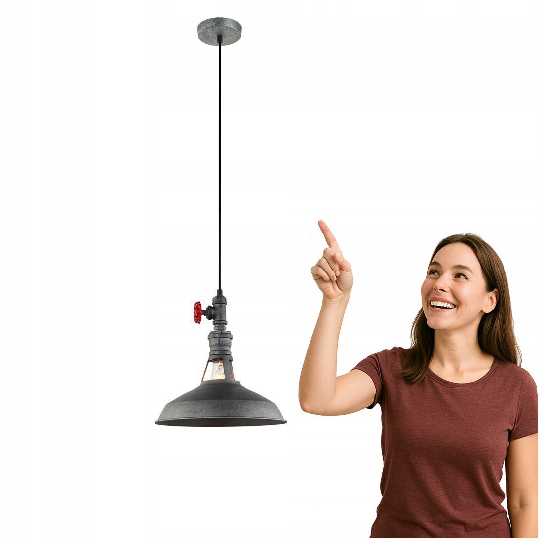 Závěsná lampa Garibaldo MDM-2781/1 Gr+bk Italux