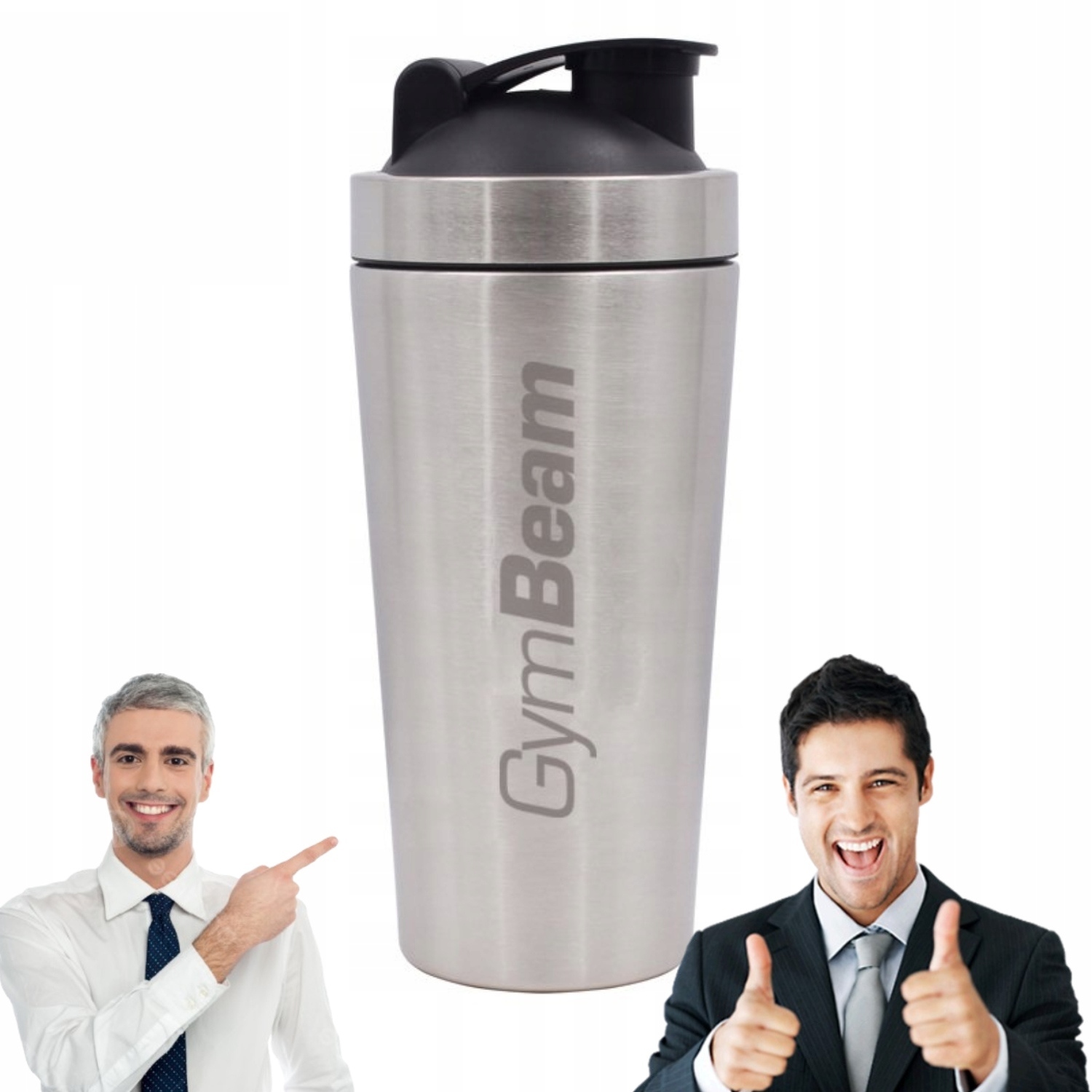 Shaker Na Siłownię Do Pracy Szary Gymbeam Szejker 750ml