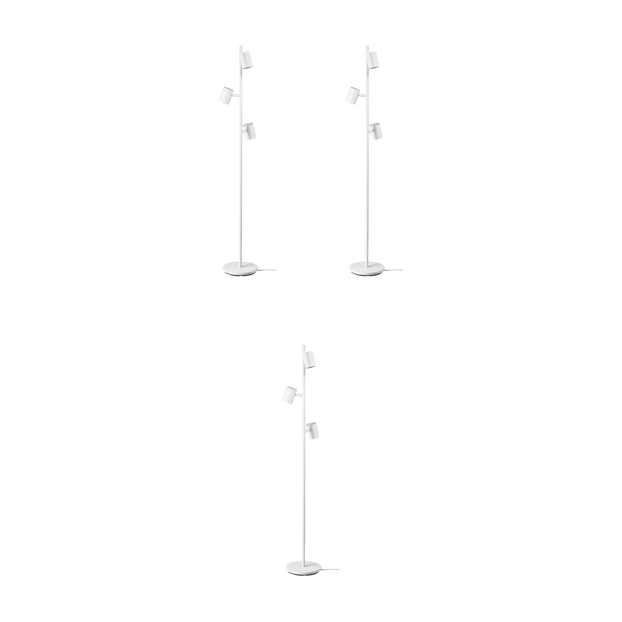 3 szt. Lampa podłogowa Nymane z 3 reflektorami biały
