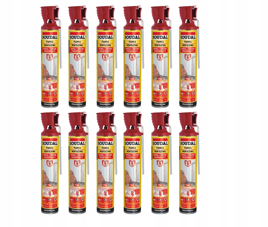 Soudal Polyuretánová montážna pena Genius Gun 770 ml kartón 12 ks