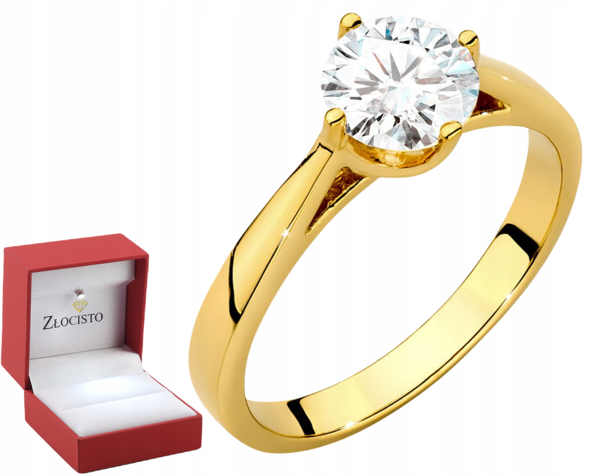 Zlatý Prstýnek S Laboratorním Diamantem 14K Elegantní Dárek Luxus