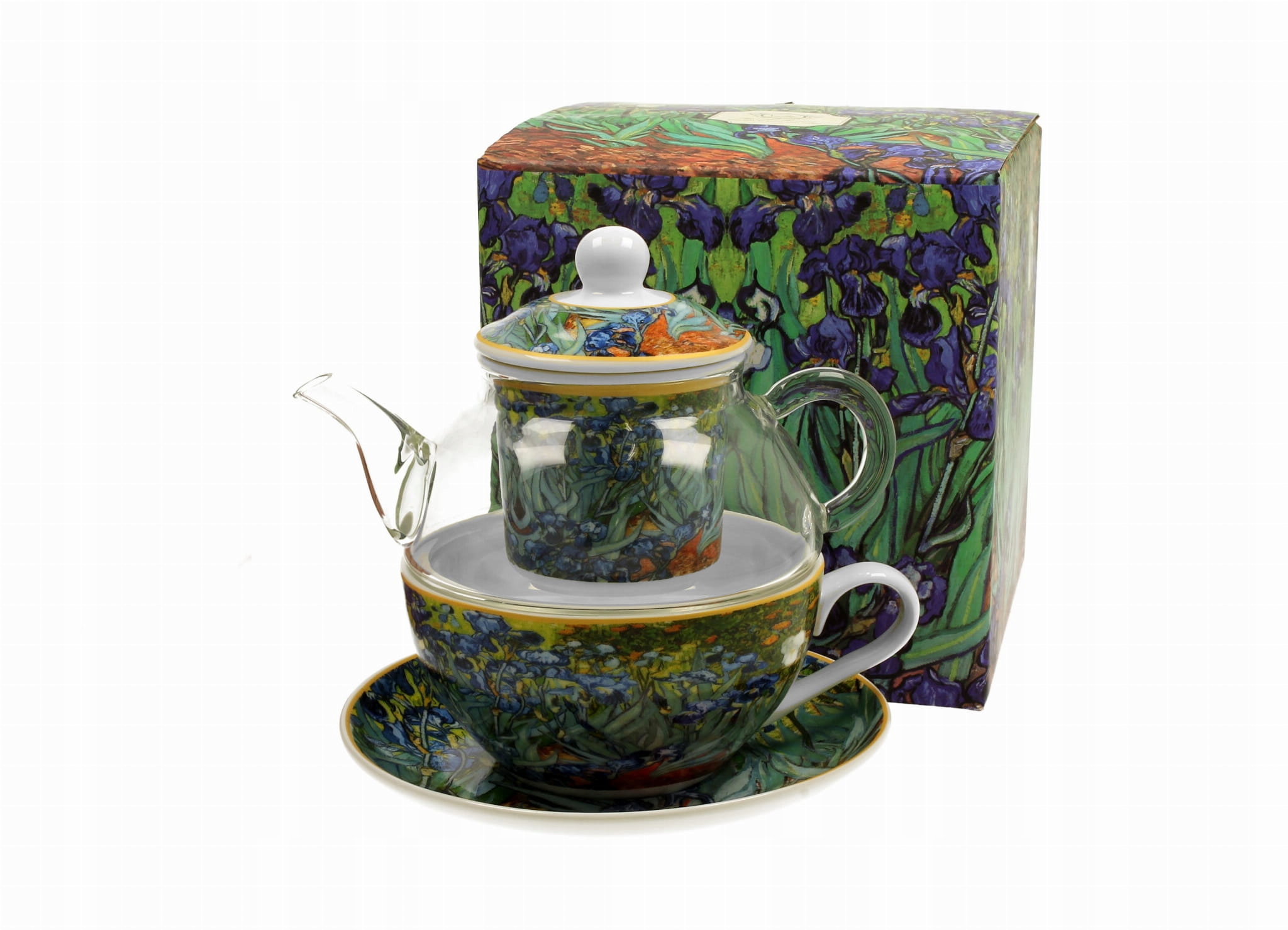 

Filiżanka szklany dzbanek Tea 4 one Irysy Van Gogh