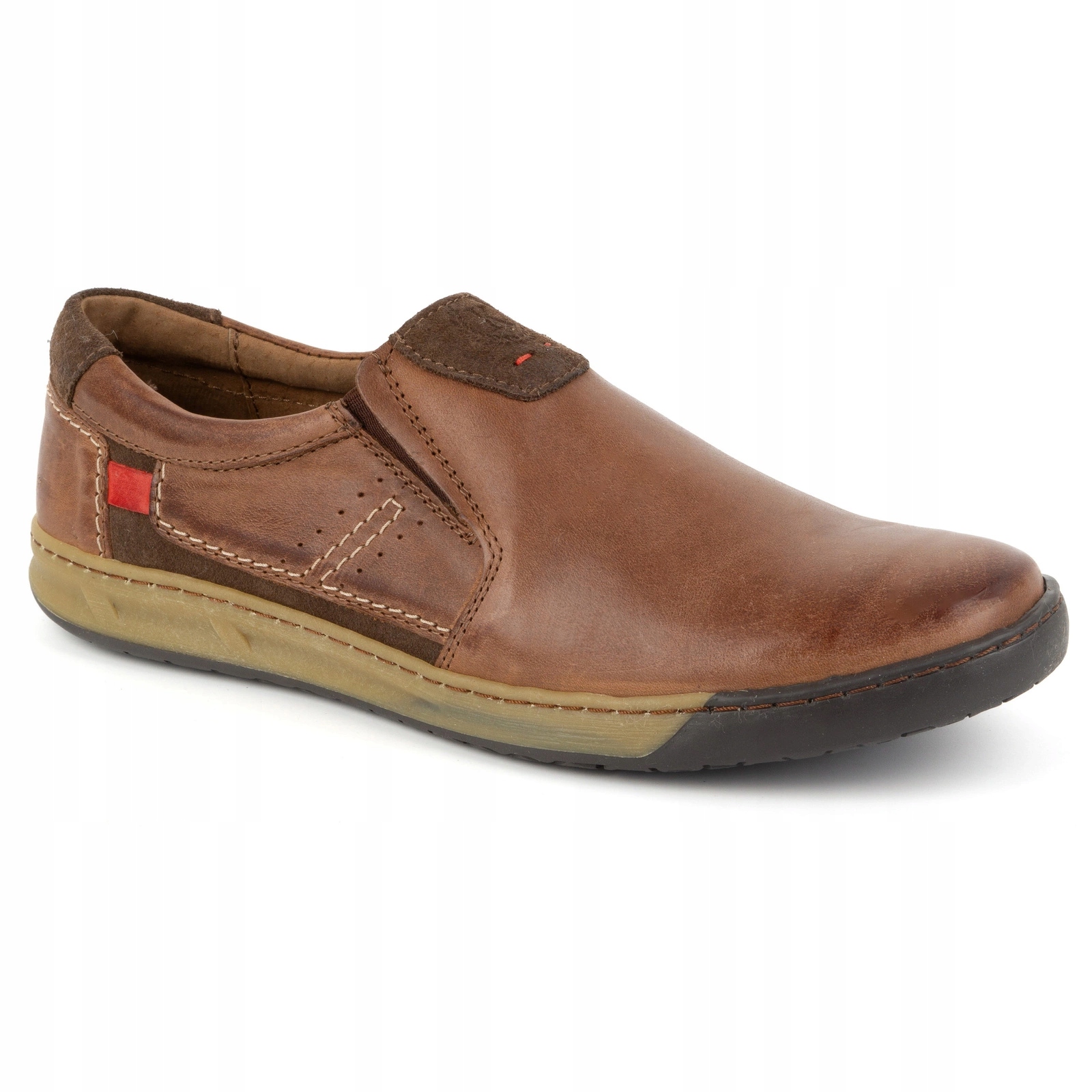 Pánské kožené nazouvací boty 934K hnědé 41