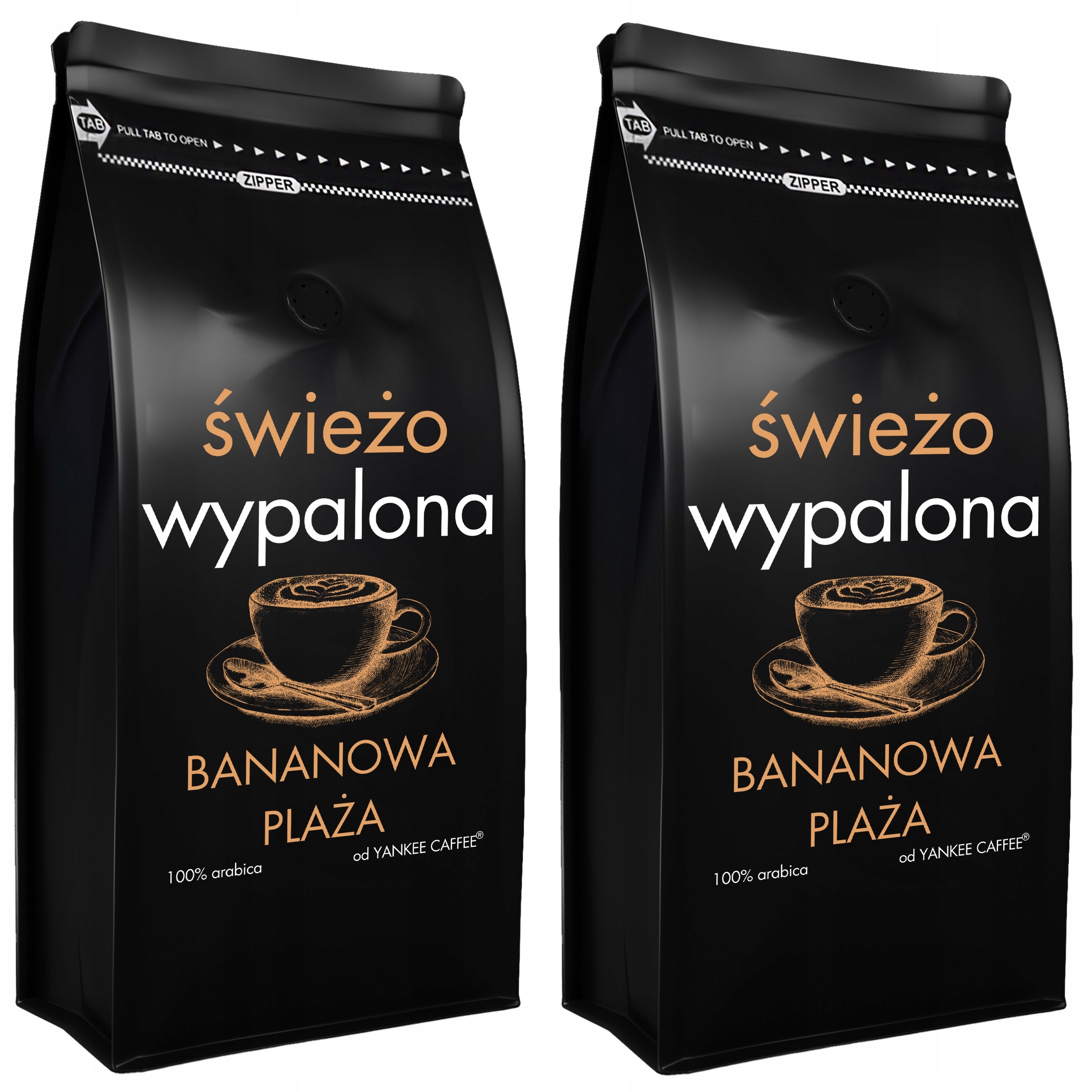Levně Káva zrnková 2x1 kg Čerstvě Pražená 100% Arabica příchuť Banánová