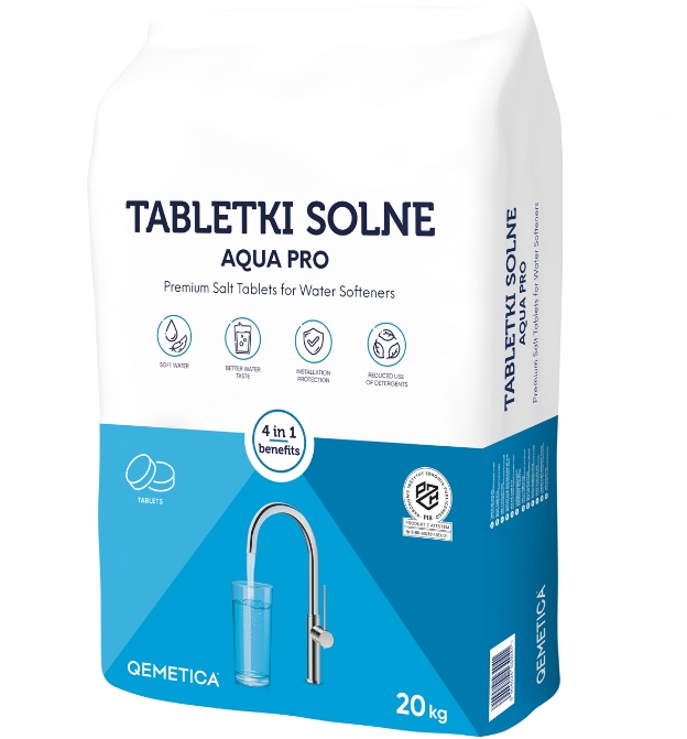 Tabletki Solne do Zmiękczania Wody Sól do Zmiękczacza 20 kg Qemetica Ciech
