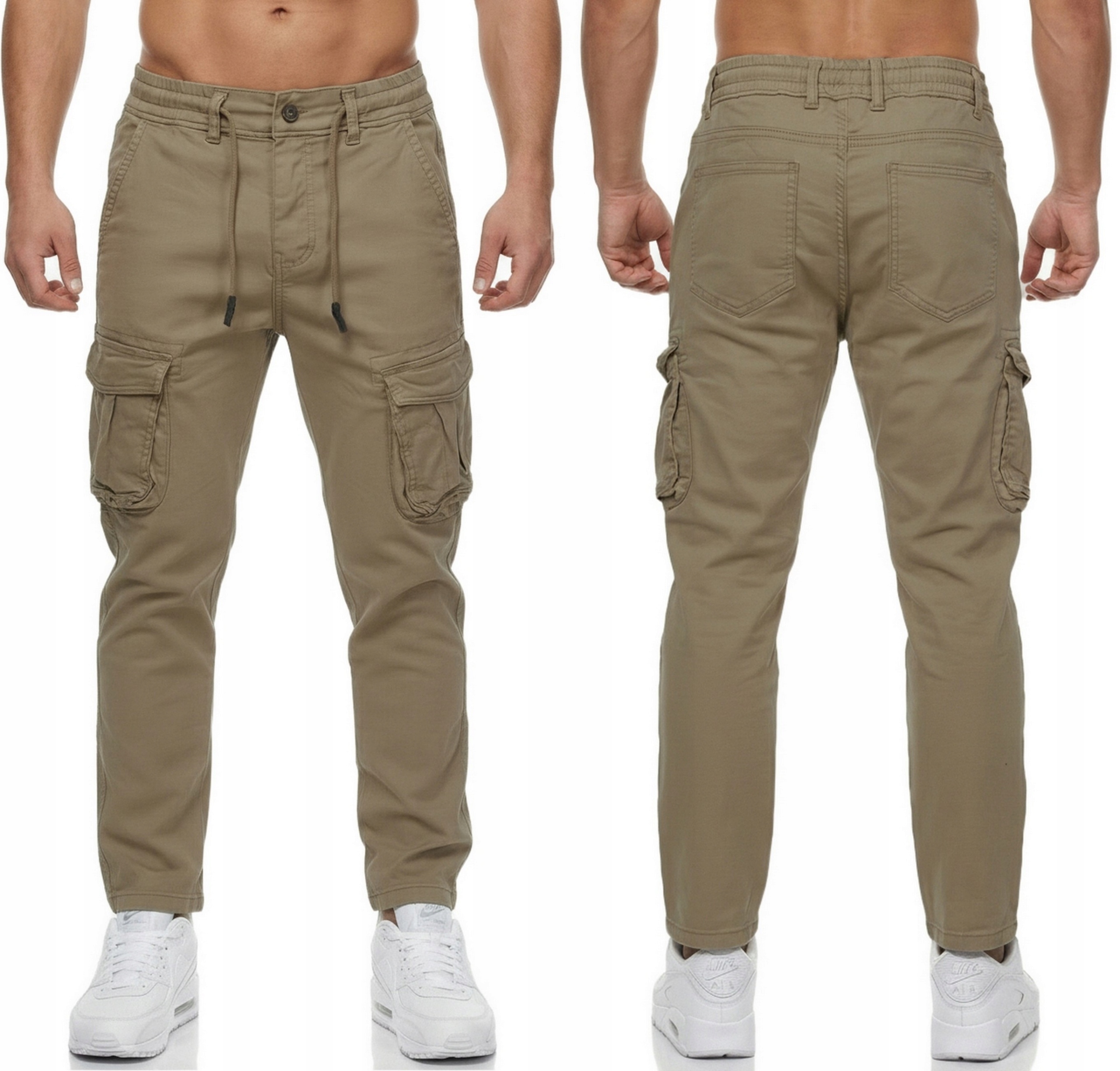 Bojówki Męskie Spodnie Elastyczne Jakość