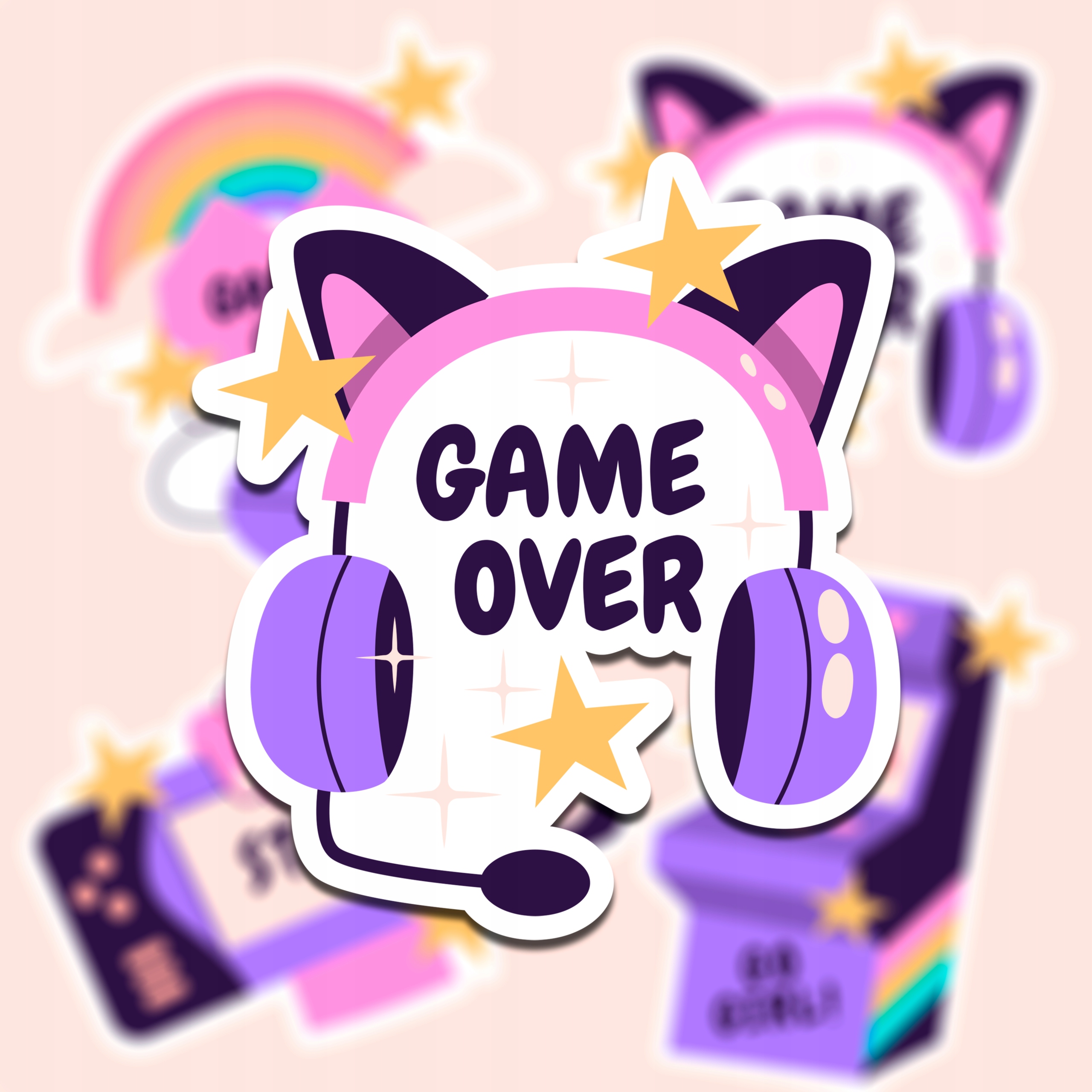 

Zestaw Naklejek Na Laptopa Gamerskie Game Over