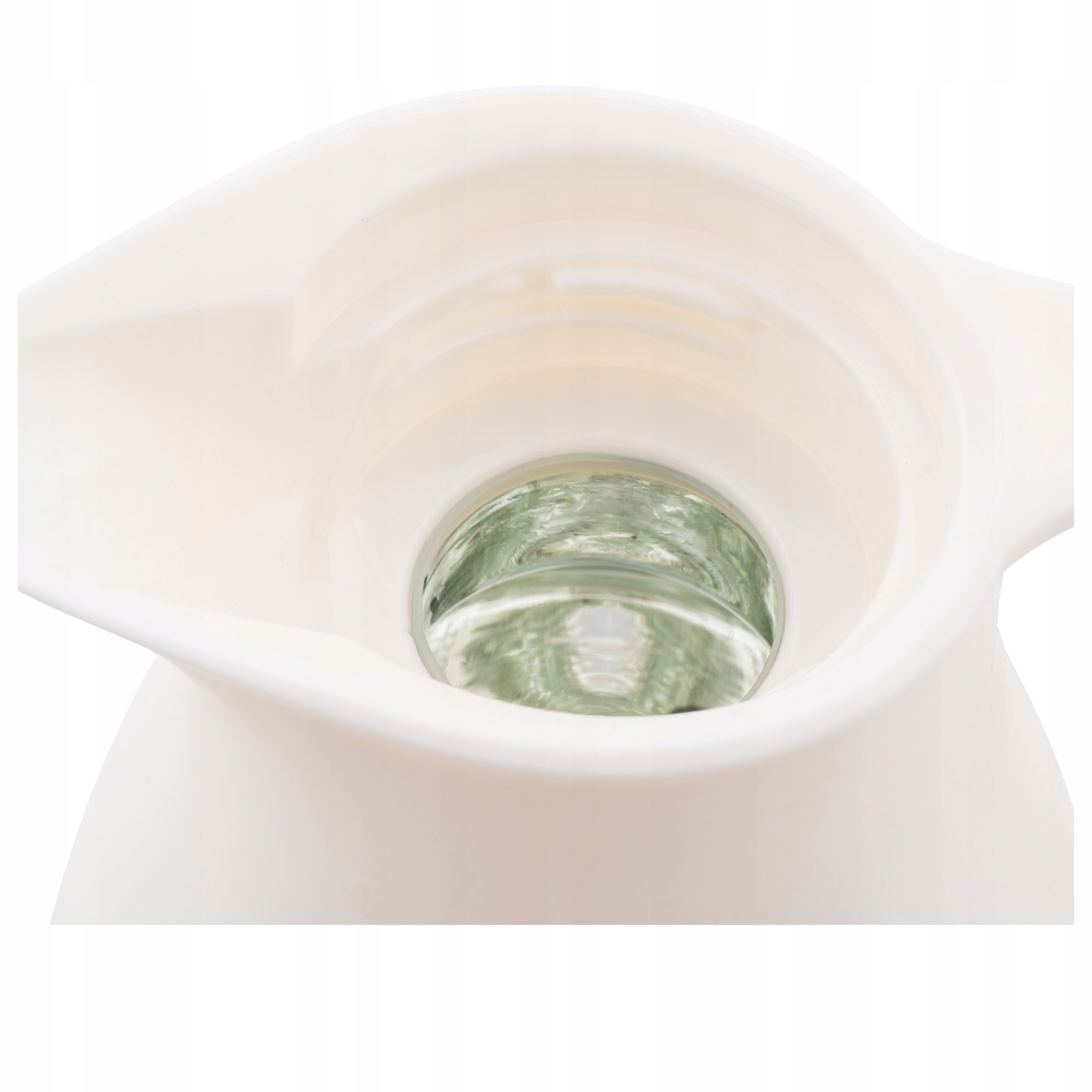 DZBANEK ŻAROODPORNY TERMICZNY TERMOS 1L ZE SZKLANYM WKŁADEM KREMOWY 1000ml Pojemność 1 l