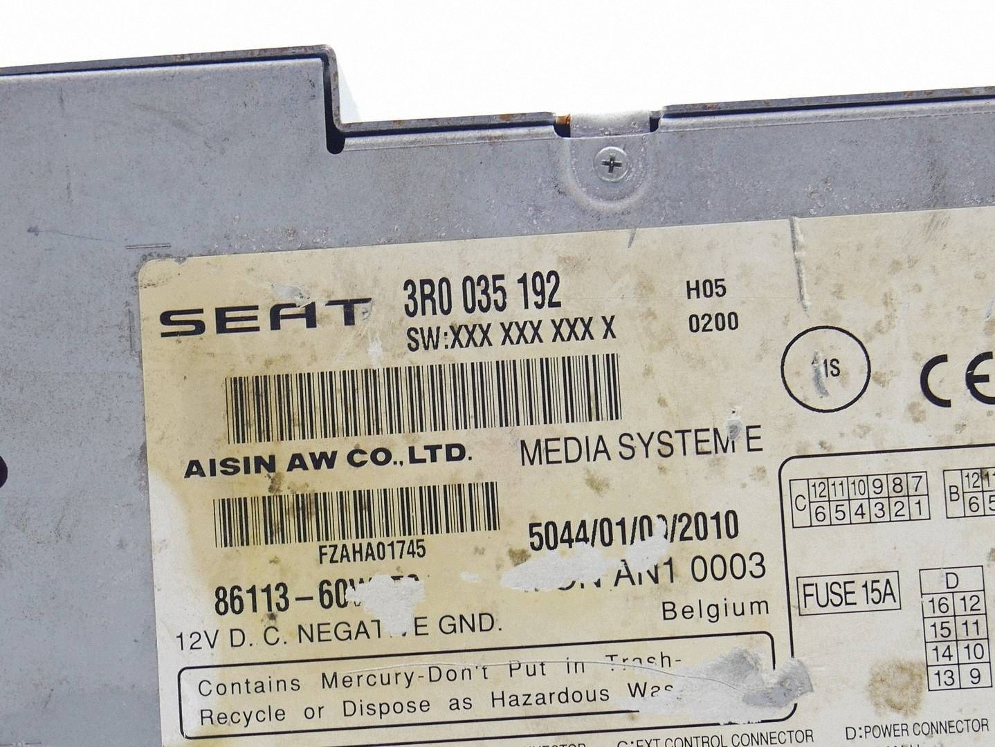 radio RADIO navigation NAVI SEAT EXEO 3R0035192