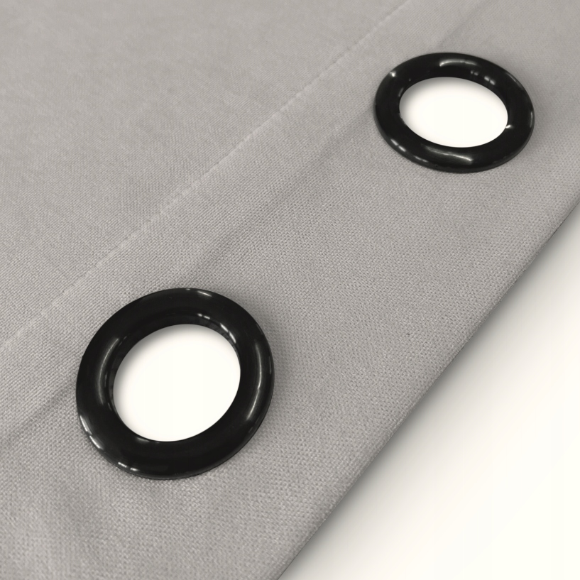 ZASŁONY EFE 150x210 P. SZARY PRZELOTKI Na Wymiar Wzór gładki