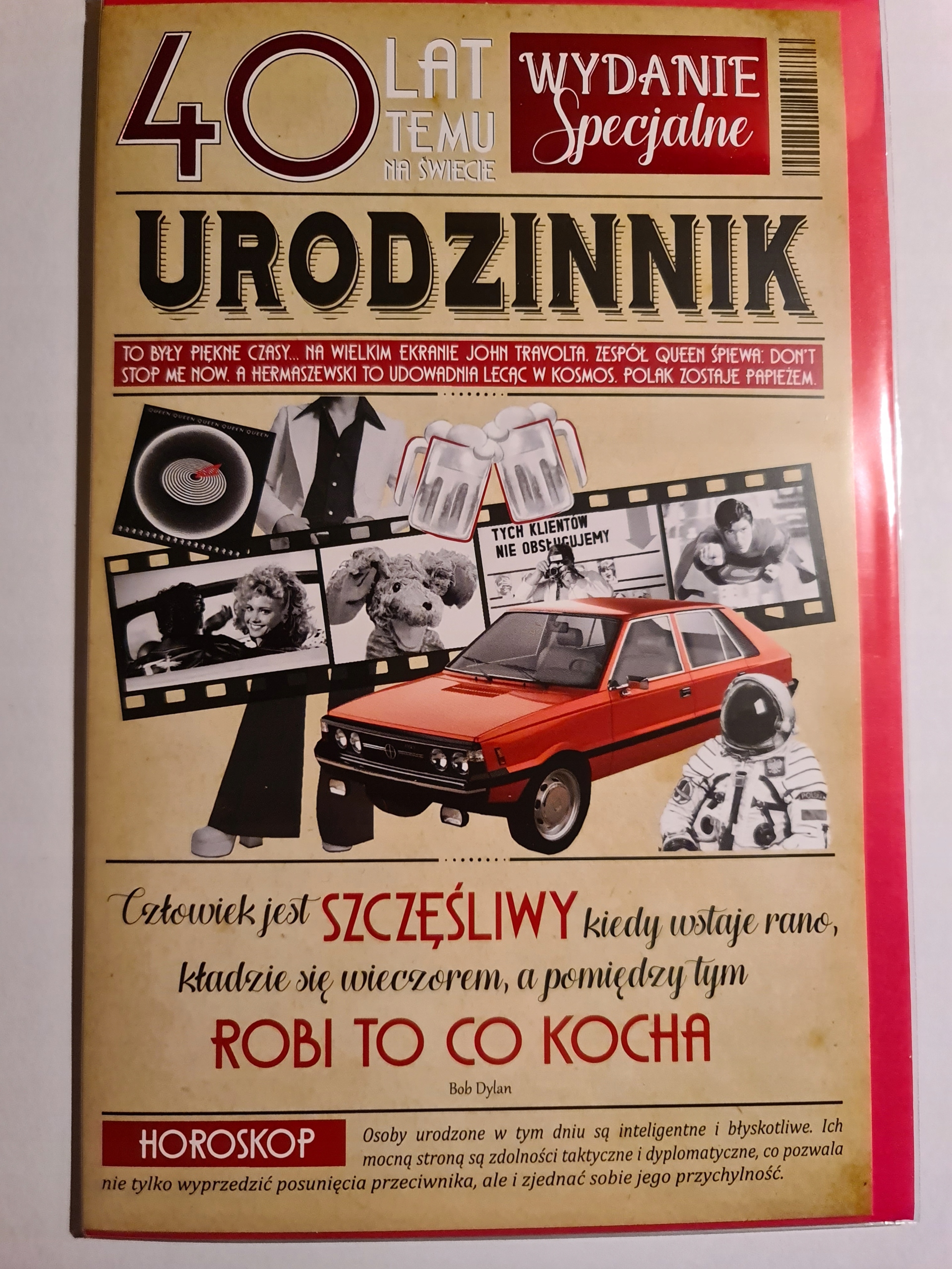 

kartka urodzinowa na 40 lat czterdziestkę czterdzi