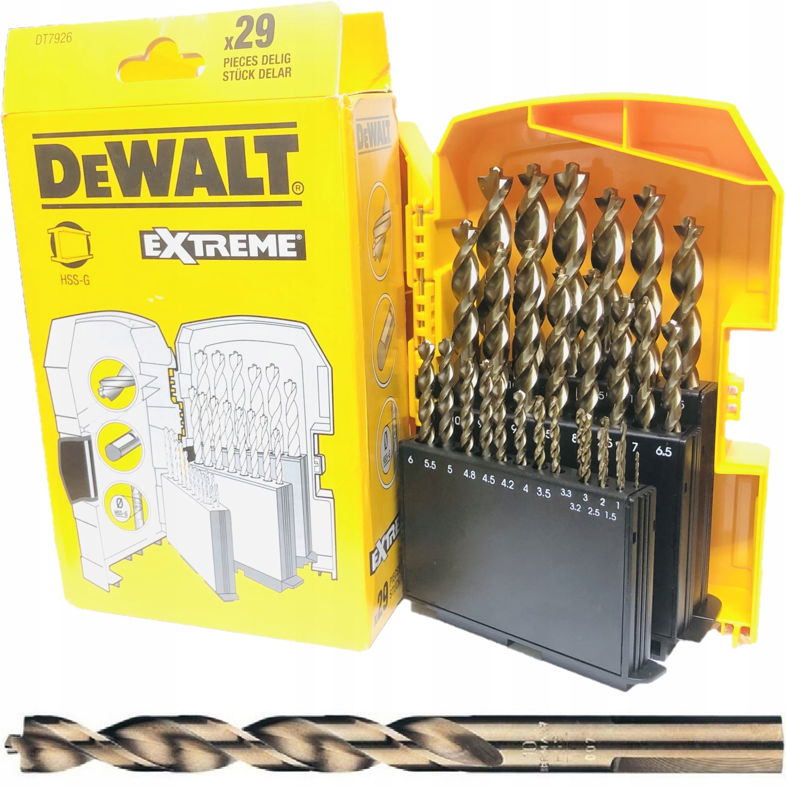 DeWalt Wiertła do metalu zestaw 1-13 mm Extreme 2