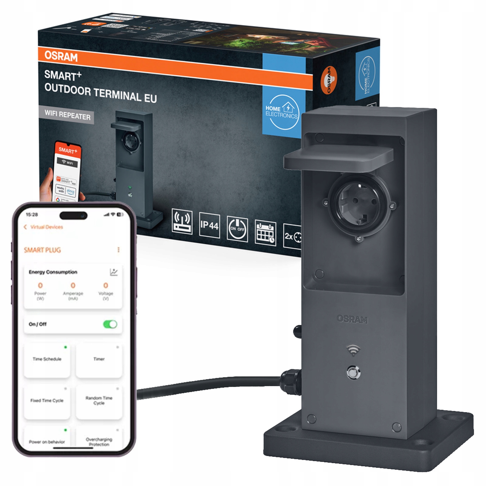 Vonkajší napájací stĺpik zosilňovača signálu Osram Smart+ WiFi