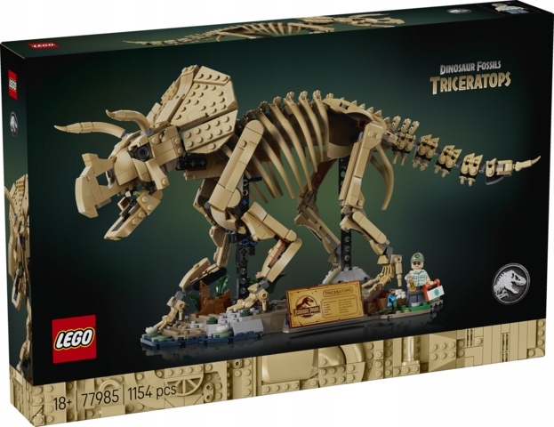 Lego Jurassic World Dinozaurí Kostra Triceratops 77985