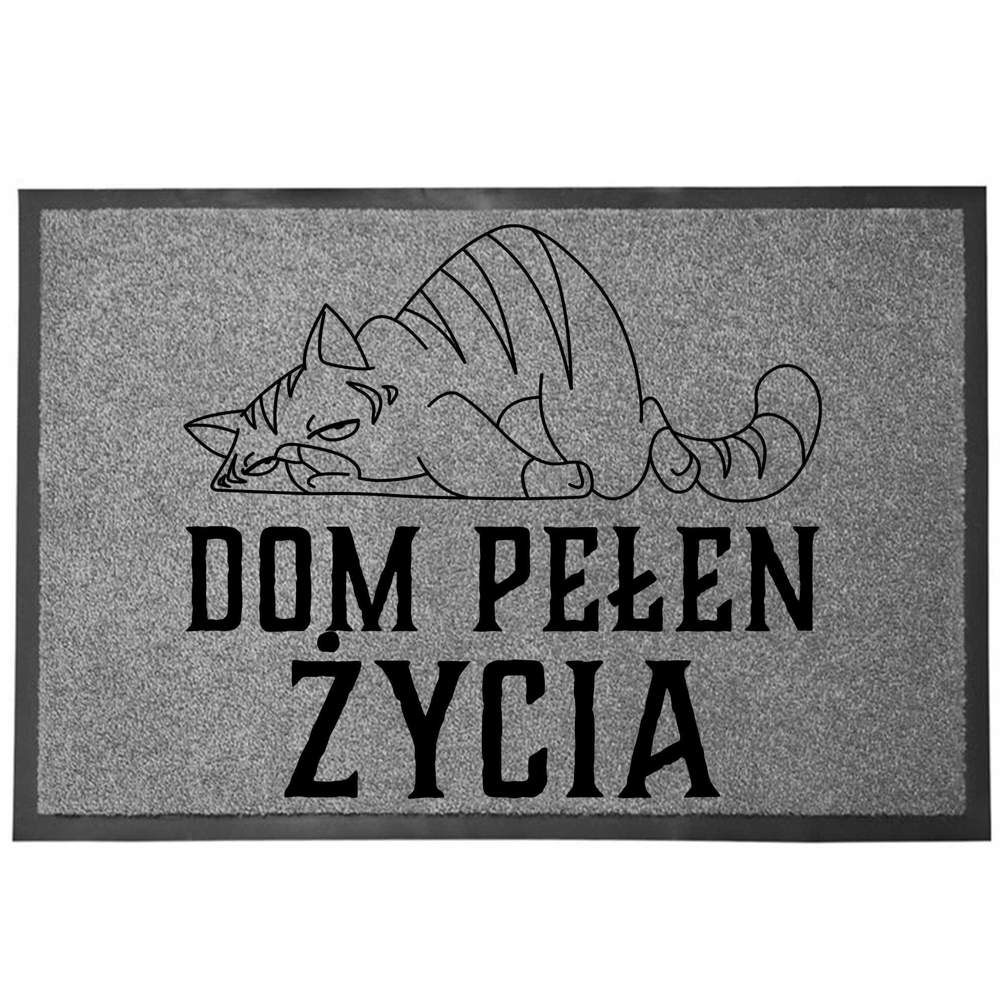 Wycieraczka Wejściowa Szara 40X60 Pod Drzwi Zabawna Humor Dom Pełen Życia