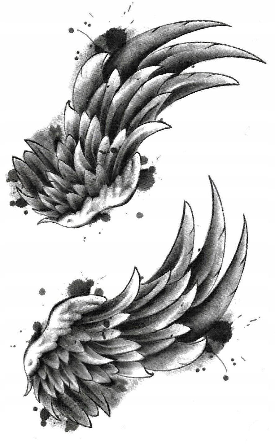 

Tatuaż na próbę skrzydła wings