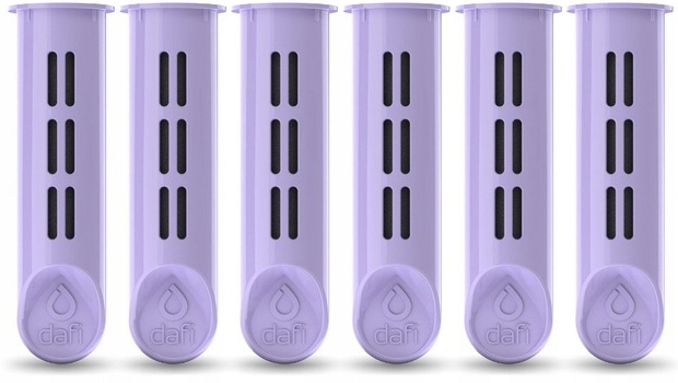 6 filtrów do butelki Dafi SOFT i SOLID jagoda