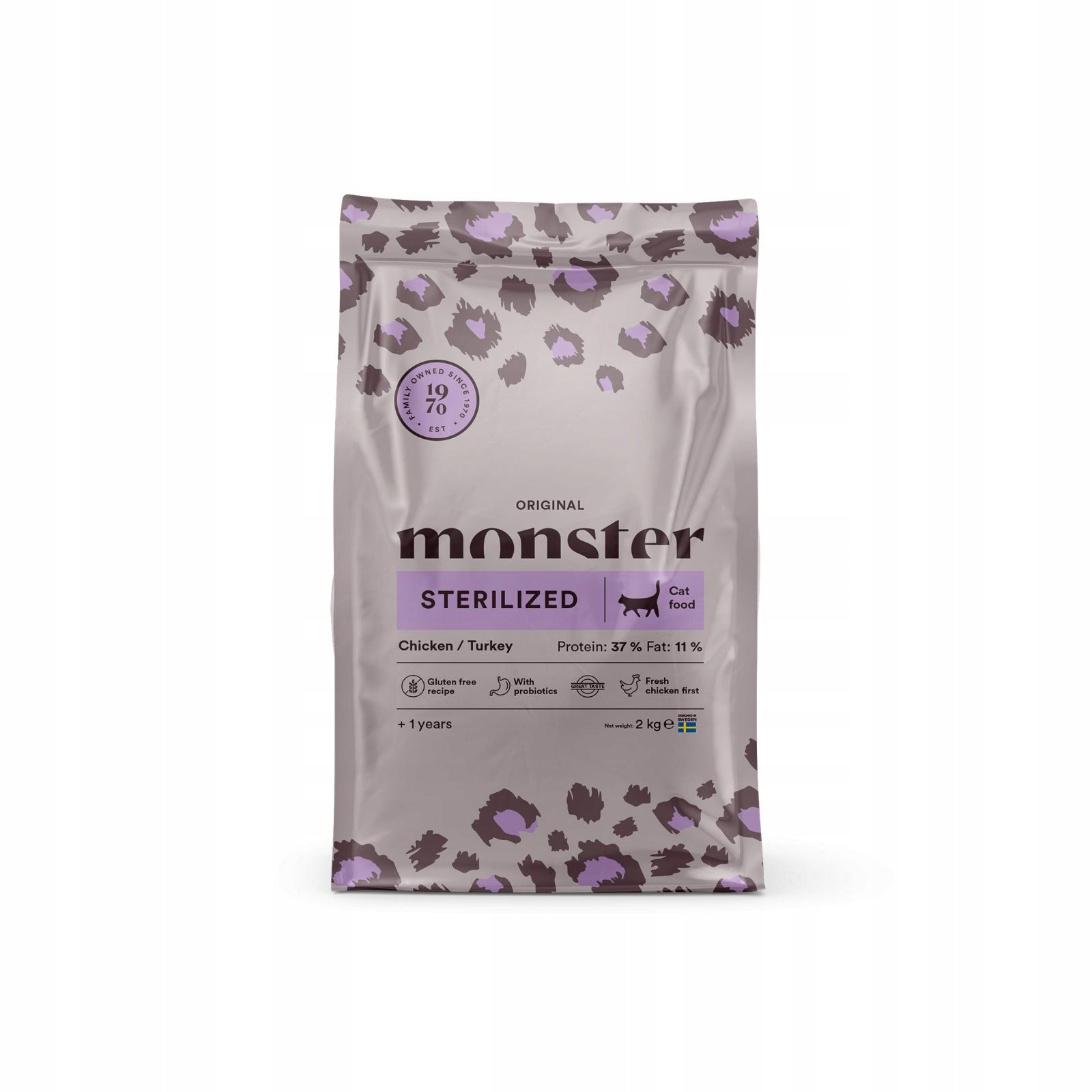 Monster Krmivo Pro Kočky Original Sterilized Kuře/krocan 2 Kg