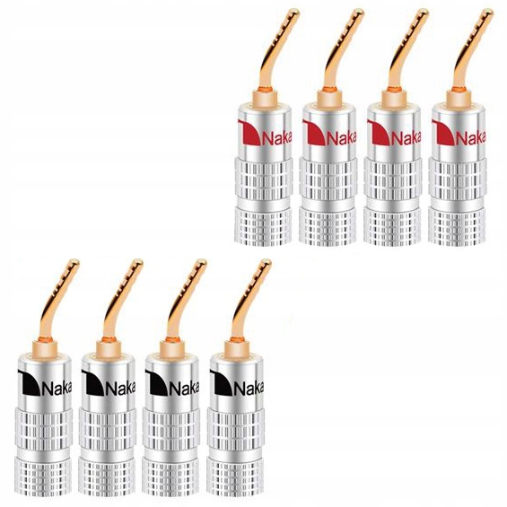 NAKAMICHI ZŁĄCZE WTYK GŁOŚNIKOWY SZPILKOWY 8 sztuk