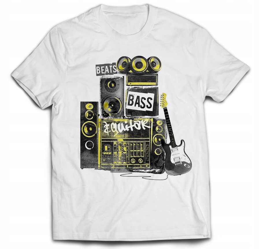 

Tshirt bass gitara elektryczna piecyk rock S
