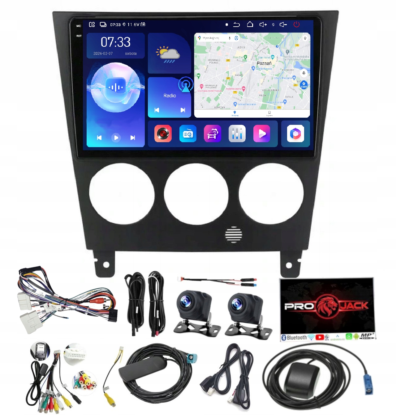 Rádio Navigace Carplay Gps Android Subaru Party 02-07 6GB 128GB Sim