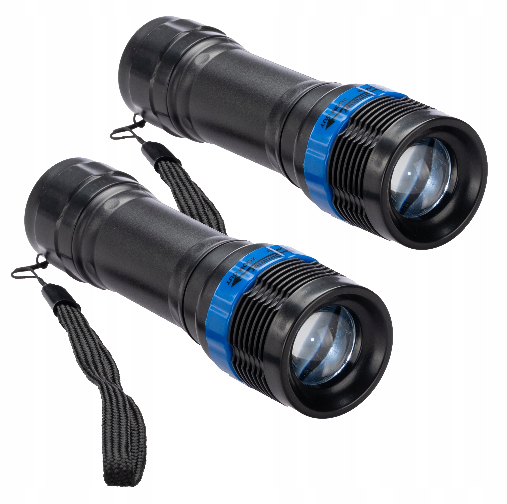 Latarka zestaw x2 taktyczna mocna Led wojskowa na baterie lampka 4,5V Zoom