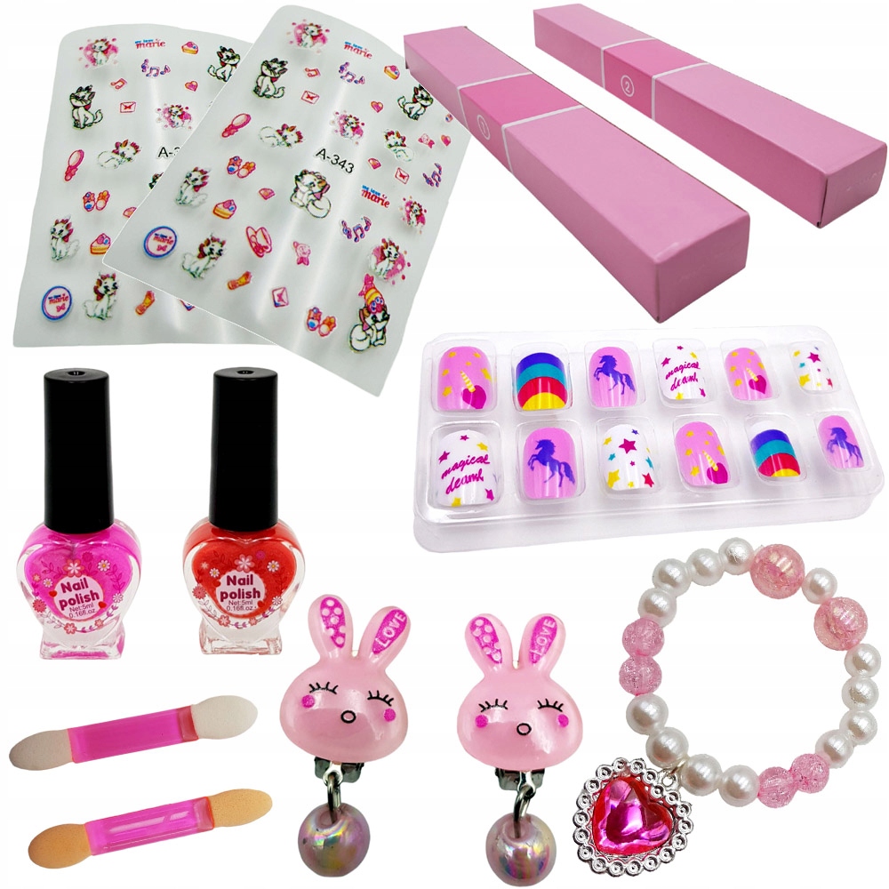 Kuferek kosmetyków Zestaw do malowania makijażu i paznokci dla dzieci Płeć dziewczynki