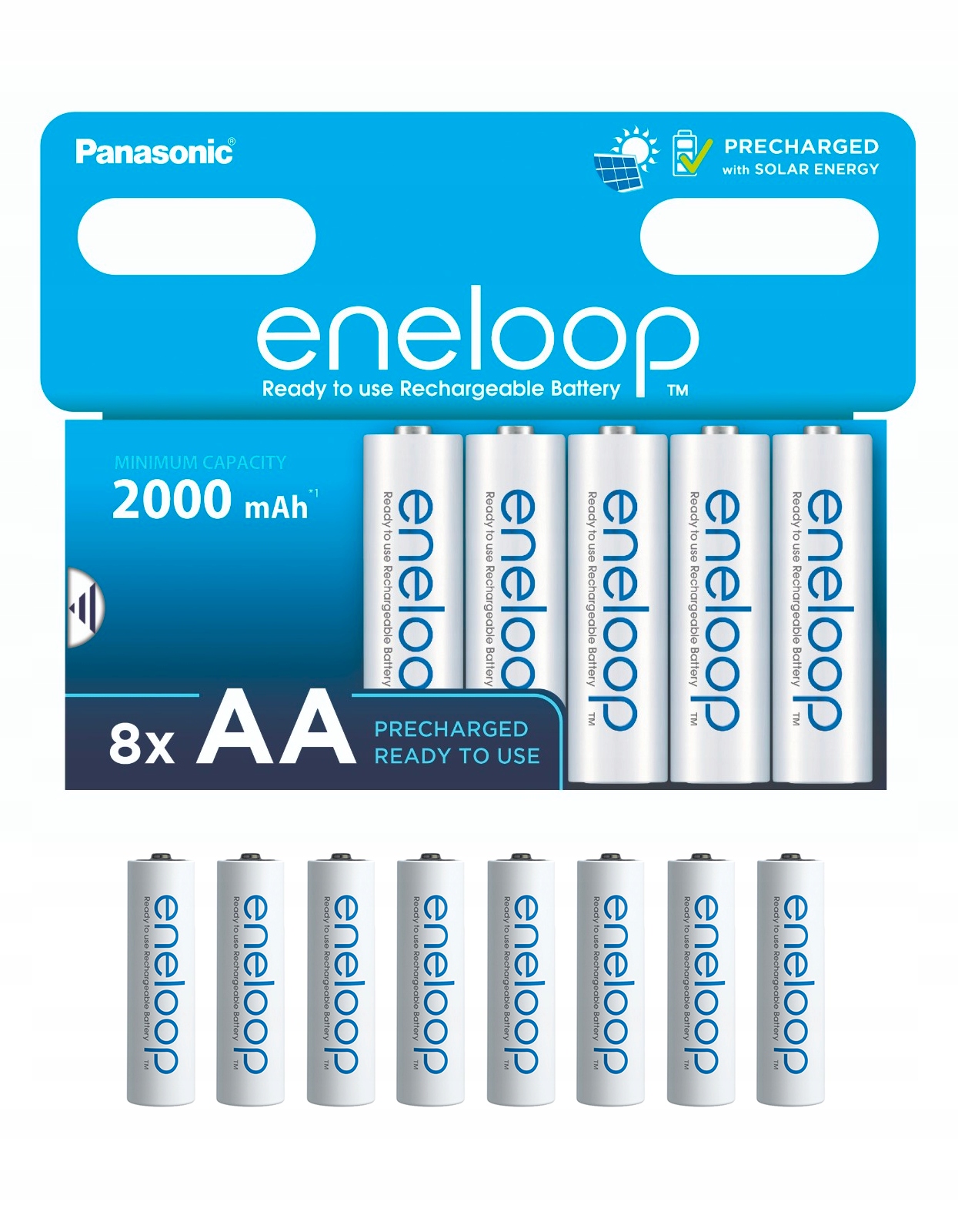 Oryginalne Akumulatorki Eneloop 8xAA 2000 mAh 100% Japońskie