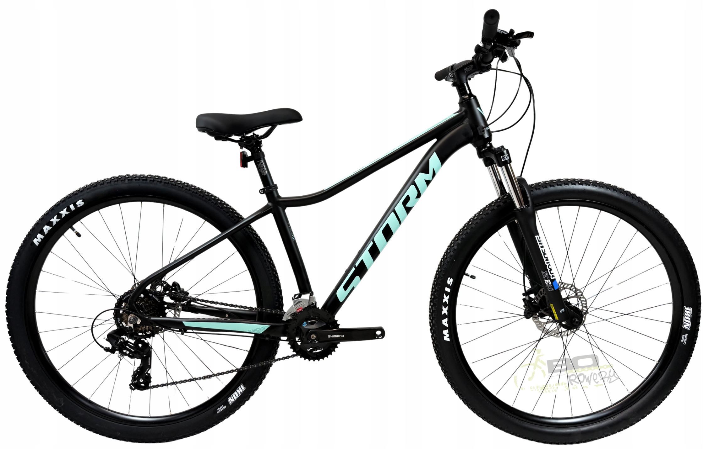 Rower Górski Mtb Storm Shark 2.0 Lady 29 rama 16 czarny turkus 2026 2x7