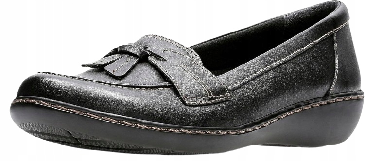 Clarks Černé Dámské Mokasíny Z Přírodní Kůže S Třásněmi 39 3_A