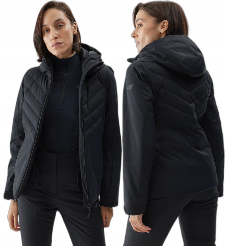 4F Dámská prošívaná zimní lyžařská bunda Membrána 5 000 TJACF122 > Xs