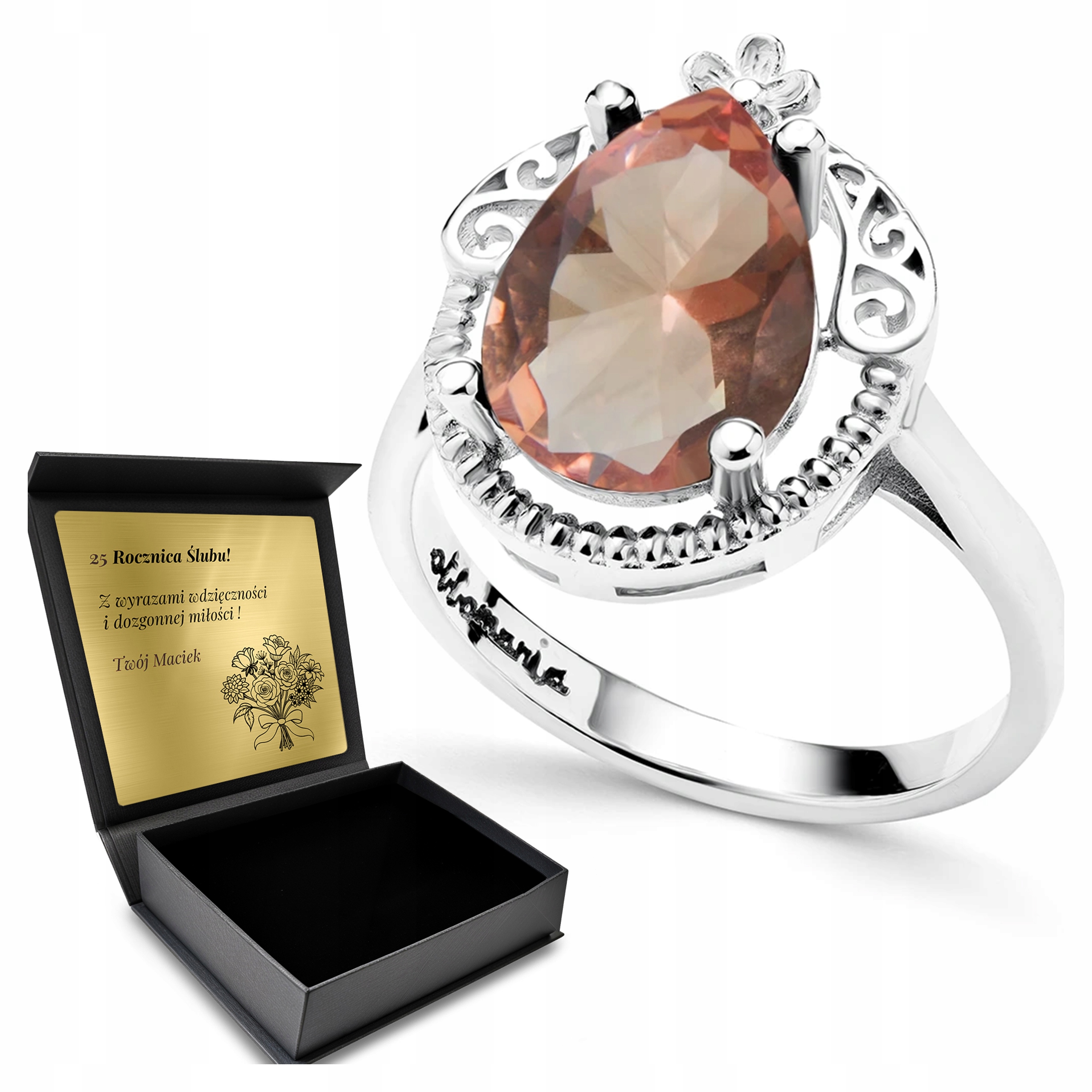 Prstýnek 925 Sultán Dárek na Valentýna Gravírování Bonus