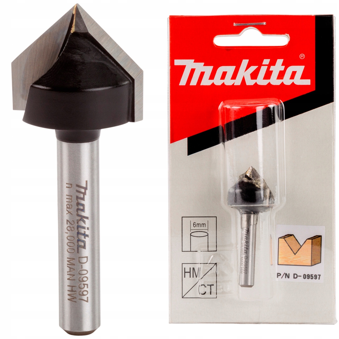 

Frez kątowy do rowków typu V 90° Makita D-09597