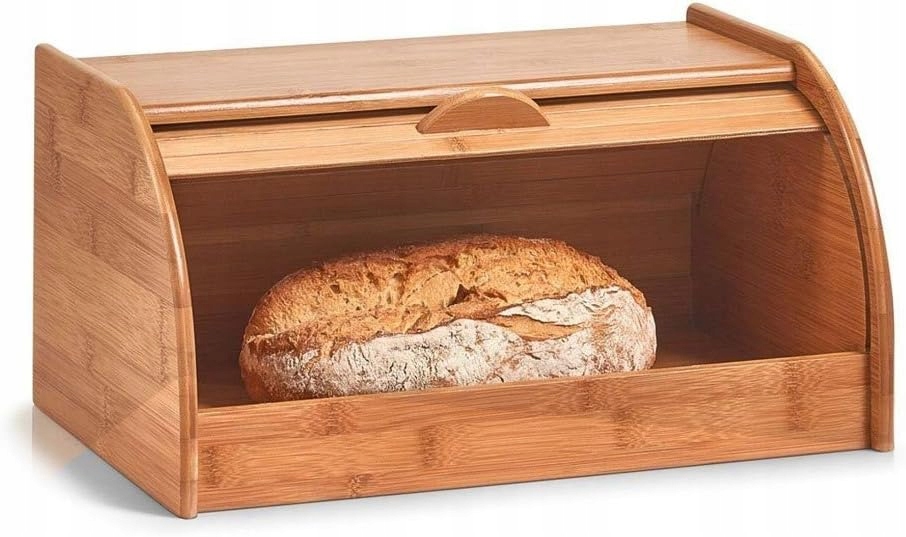 Bambusový Chlebník S Roletou 40×26×20 CM Přírodní