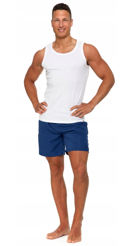 KOSZULKA MĘSKA MORAJ BEZ RĘKAWÓW T-SHIRT BAWEŁNA XXL Dekolt okrągły