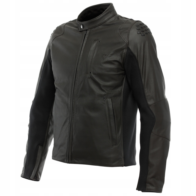 Kožená bunda Dainese Istrice Perf čierna/hnedá 50