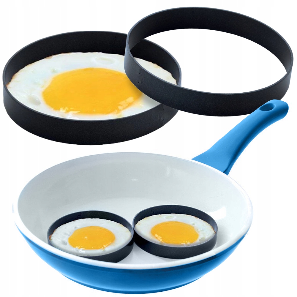 2x FORMA OBRĘCZ DO SADZONYCH JAJEK NA JAJKO PANCAKE OMLET